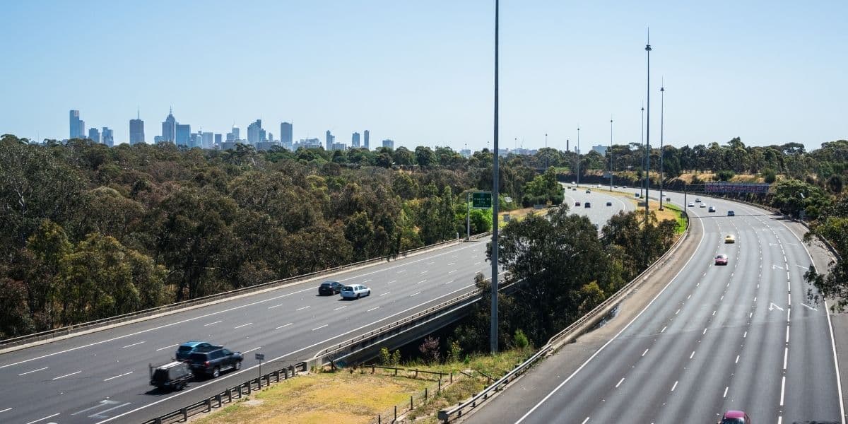 cars on highway in NSW, Australia
