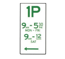 1p green parking sign nsw