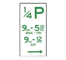 1/4 p parking sign nsw