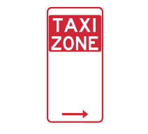 taxi zone red sign nsw