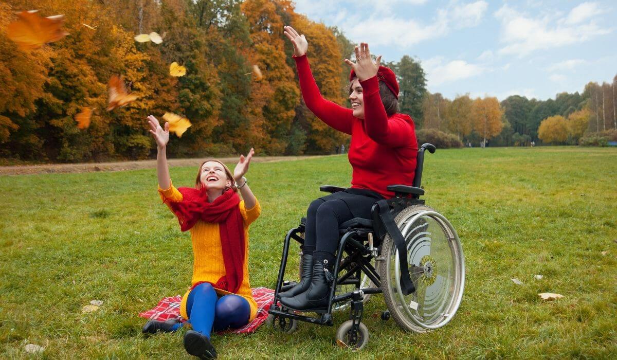 enjoying outdoor girl with disability